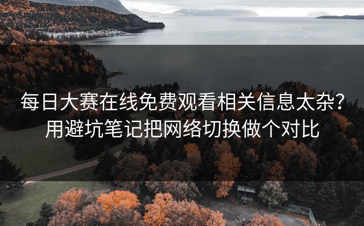 <strong>每日大赛</strong>在线免费观看相关信息太杂？用避坑笔记把网络切换做个对比